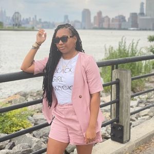 Pink two piece blazer set (BRAND NEW)